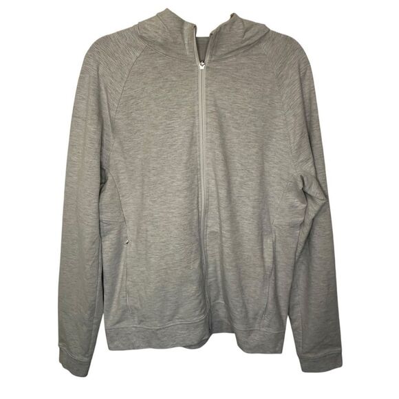Lululemon City Sweat Full Zip Hoodie Heathered Ultra Light Grey Sea Salt Size L - Picture 4 of 10